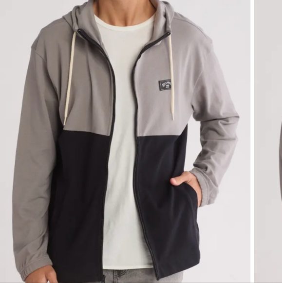 BILLABONG NEW Abner Color Block Zip Hoodie Jacket - Picture 2 of 16